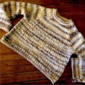Last one! NWT UNIVERSAL THREAD CHUNKY MUSTARD BROWN GRAY SWEATER S